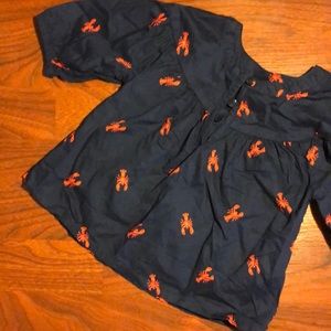 Old Navy Toddler Lobster/ Crawfish Blouse